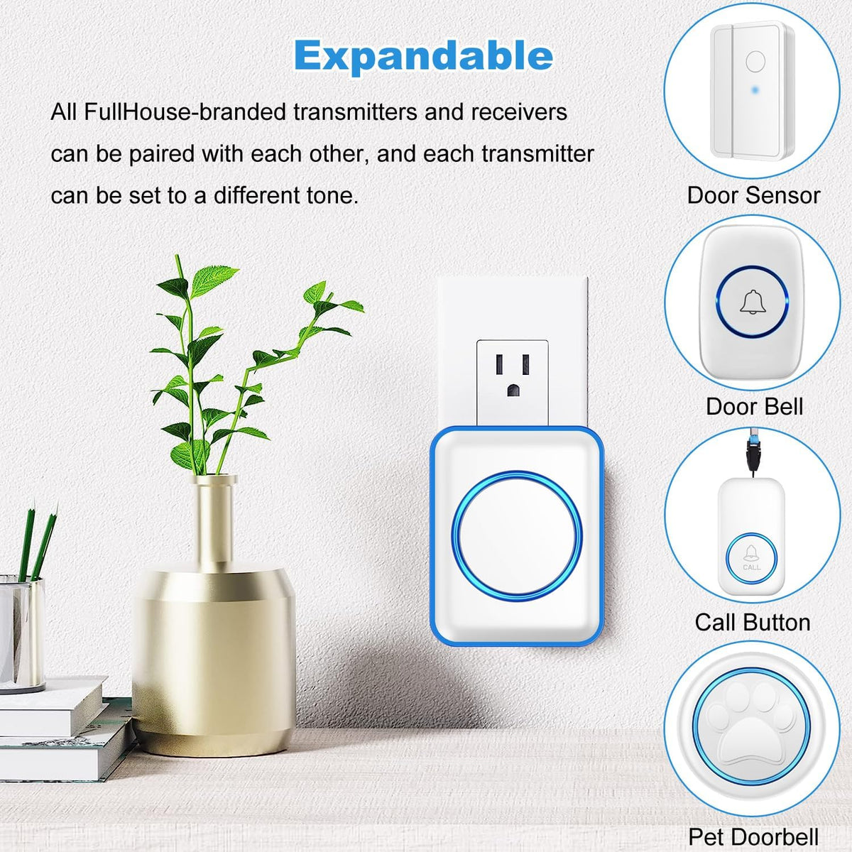 Wireless dog doorbell for potty training, 1000 ft range, image 6 of 6
